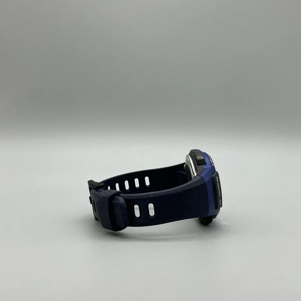 Casio Blue and Black Digital Sport Watch with Pink Accents